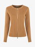Gilet côtelé ajusté à zip - Camel - 4