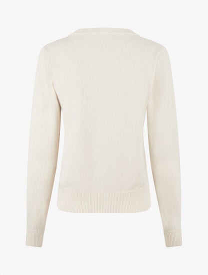Gilet irisé coupe droite à zip - Crème - 2
