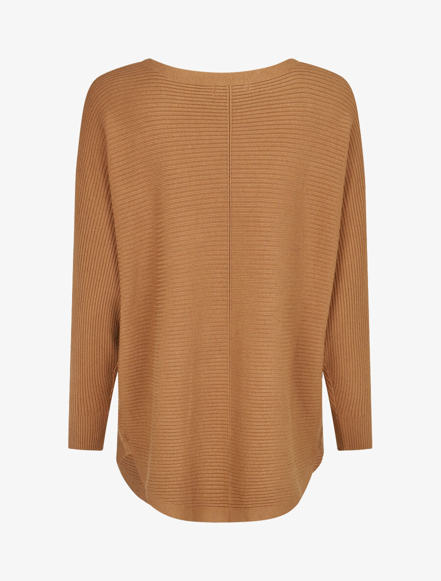 Pull uni à manches chauves-souris - Camel - 2