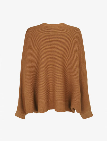 Châle uni à fermeture crochet - Camel - 2