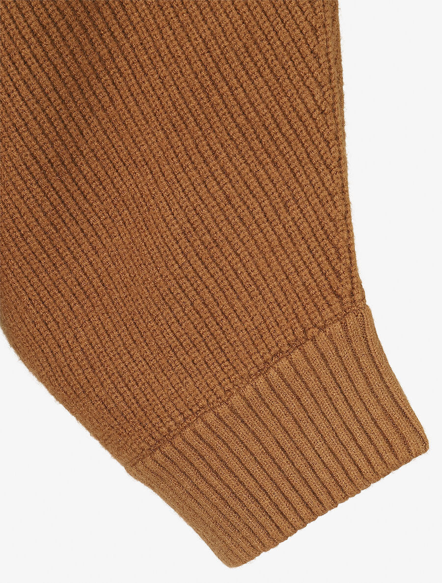 Châle uni à fermeture crochet - Camel - 3