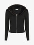 Gilet zippé et col à fourrure synthétique - Noir - 1