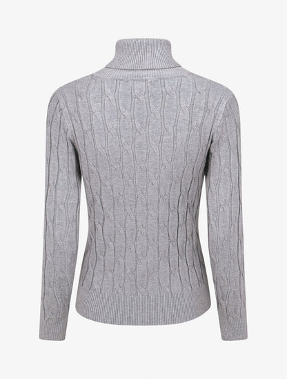 Pull fin à col roulé - Gris - 2