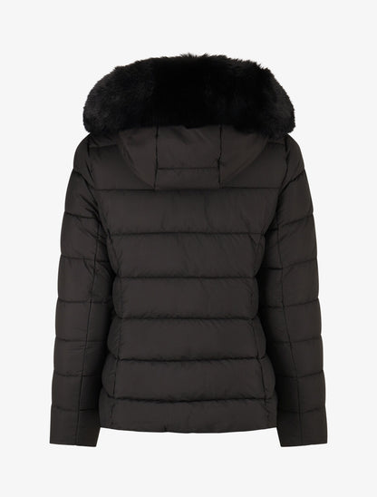 Doudoune à fourrure synthétique - Noir - 2