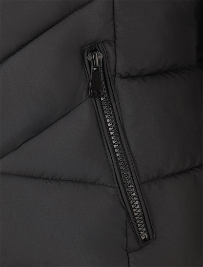 Doudoune à fourrure synthétique - Noir - 3
