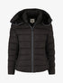 Doudoune unie à capuche amovible - Noir - 1