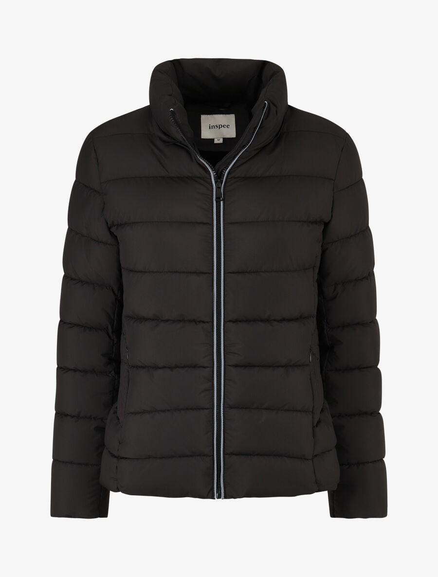 Doudoune unie à capuche amovible - Noir - 4