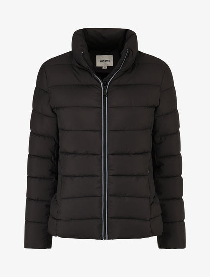 Doudoune unie à capuche amovible - Noir - 4