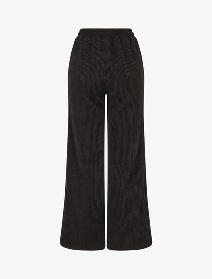 Pantalon en velours côtelé à poches plaquées - Noir - 2