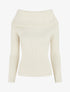 Pull côtélé irisé à col montant - Crème - 4