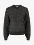 Pull uni irisé à motif floral - Noir - 1