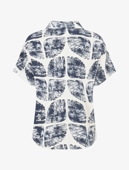 Ensemble chemise et pantalon imprimé fantaisie - Marine - 4