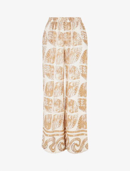Ensemble chemise et pantalon imprimé fantaisie - Beige - 6