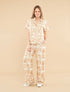Ensemble chemise et pantalon imprimé fantaisie - Beige - 1