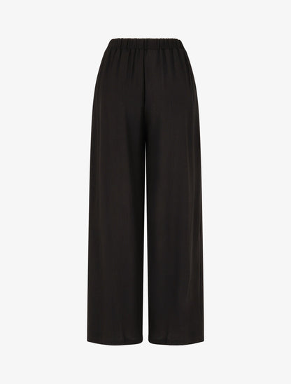 Ensemble top à nouer et pantalon - Noir - 5