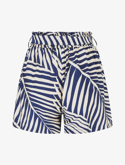 Short paper bag imprimé tropical - Marine - 2