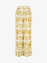Pantalon droit taille haute imprimé fantaisie - Jaune - 1