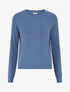 Pull en maille stylisée coupe droite - Bleu charrette - 1