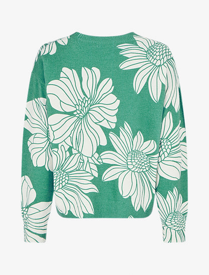 Pull à imprimé floral - Vert - 2