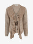 Gilet uni en maille - Camel - 1