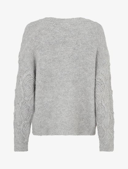 Pull duveteux oversize - Gris - 2