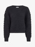 Pull texturé à motif écailles - Noir - 1
