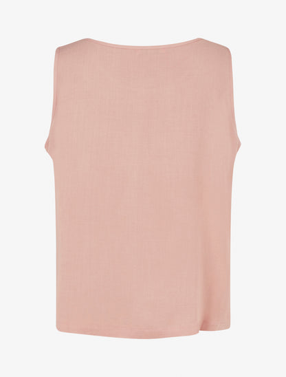 Top fluide uni sans manches - Rose - 2