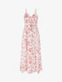 Robe longue à imprimé roses - Rose - 1
