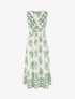 Robe imprimé foulard à col cache-coeur - Vert - 1