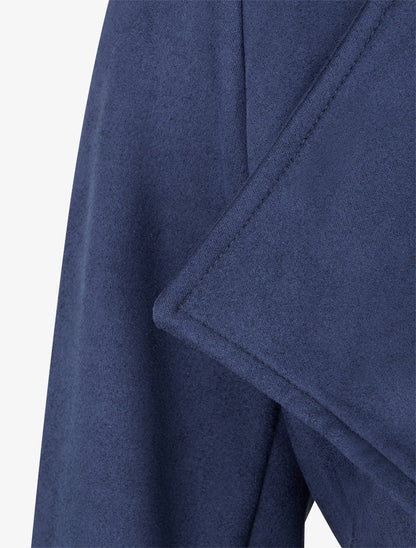 Jacke aus Wildlederimitat mit Schalkragen - Marine