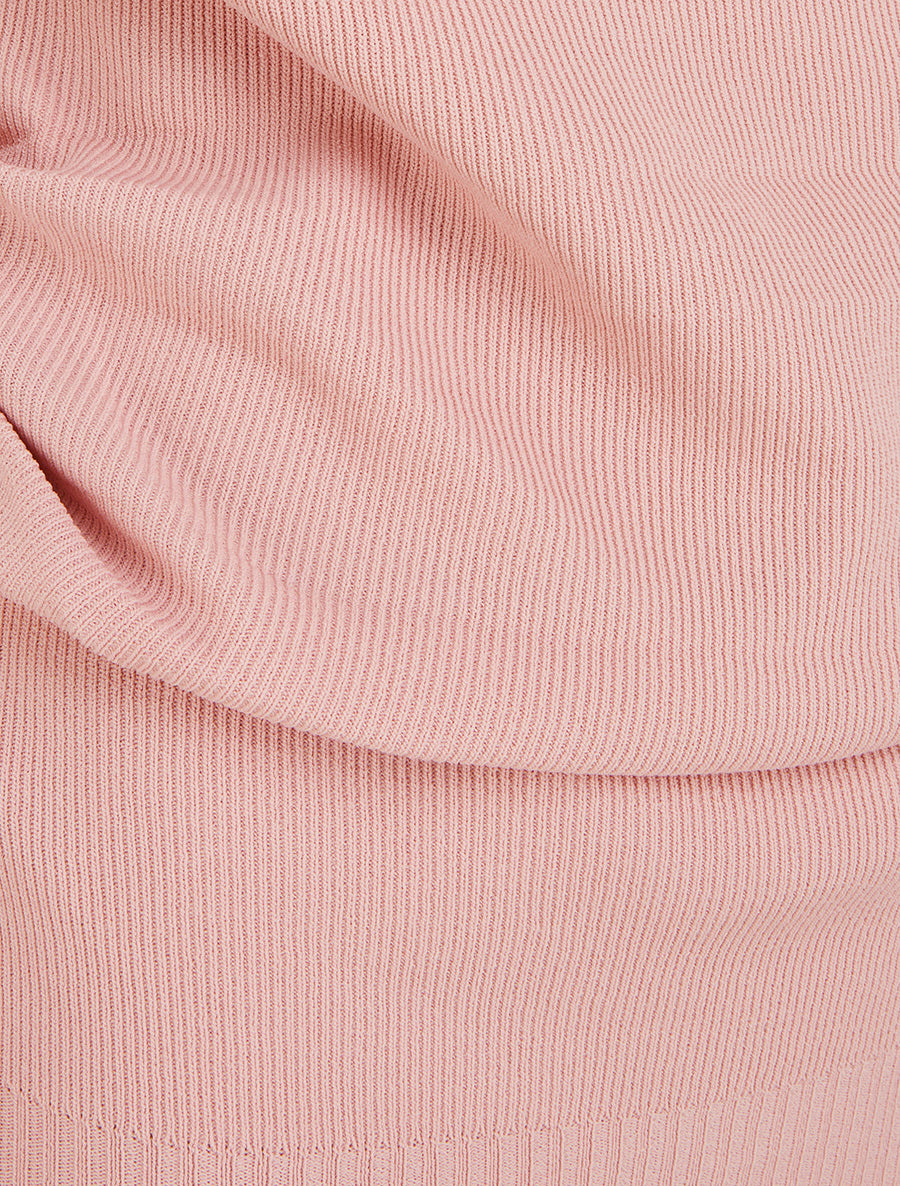 Top uni sans manches à col bénitier - Rose - 3