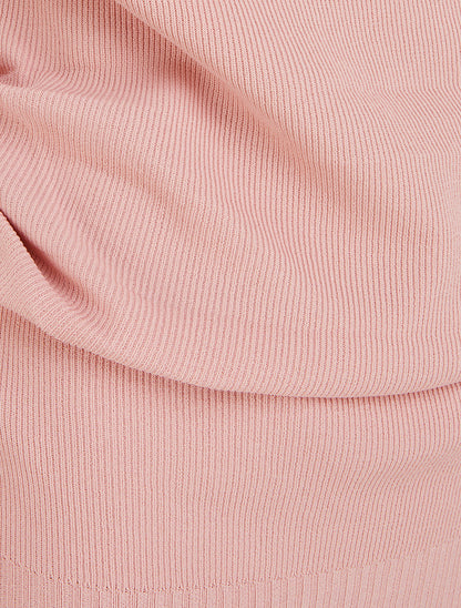 Top uni sans manches à col bénitier - Rose - 3