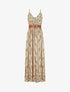 Robe taille élastiquée et imprimé fantaisie - Kaki - 1