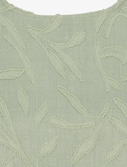 Top sans manches en tissu texturé - Vert olive - 3