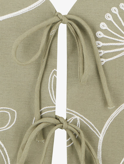 Gilet effet lin sans manches - Kaki - 3