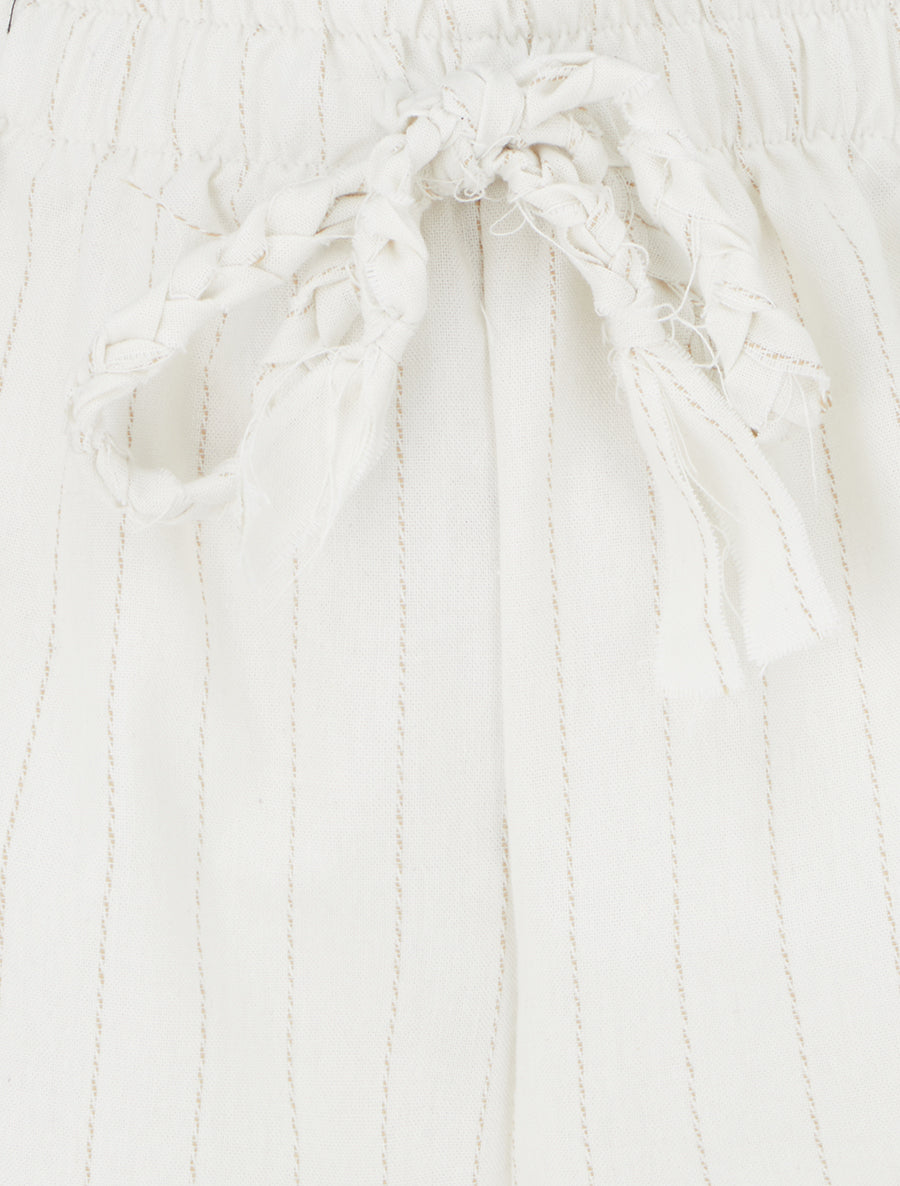 Short droit à fines rayures - Beige - 3