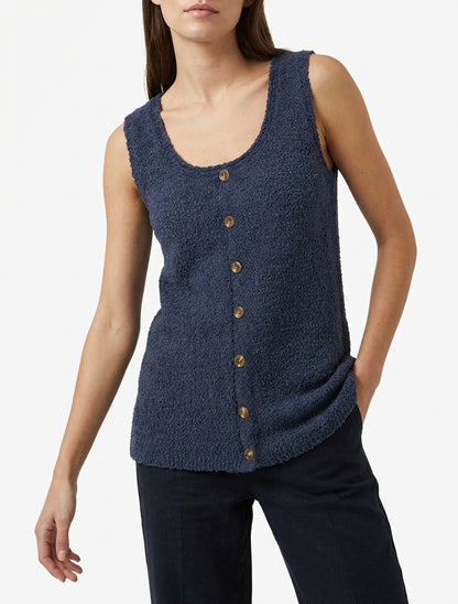 Stricktop im Schafsfell-Stil - Marine