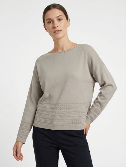 Mesh-Top mit Zierkanten oben rechts - Maulwurf