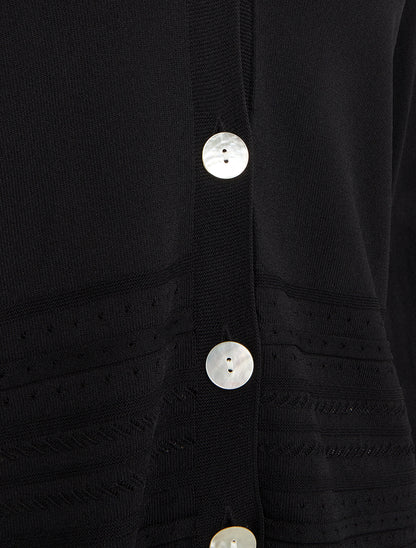 Gilet fin à col V - Noir - 3