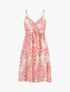 Robe mi-longue imprimé baroque - Rose - 1