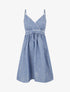 Robe mi-longue à col cache-coeur - Bleu - 1