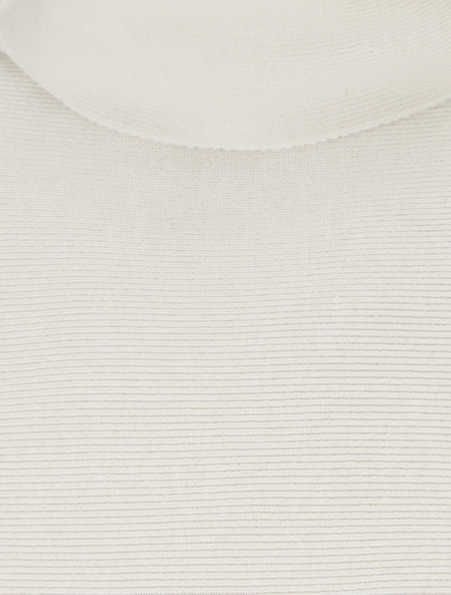 Pull uni à manches chauves-souris - Crème - 3