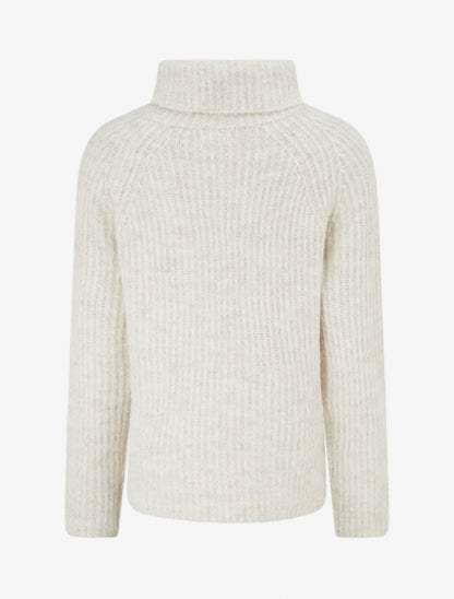 Pull uni à fermeture boutonnée - Beige - 2