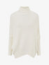 Pull overzise asymétrique à col montant - Crème - 1