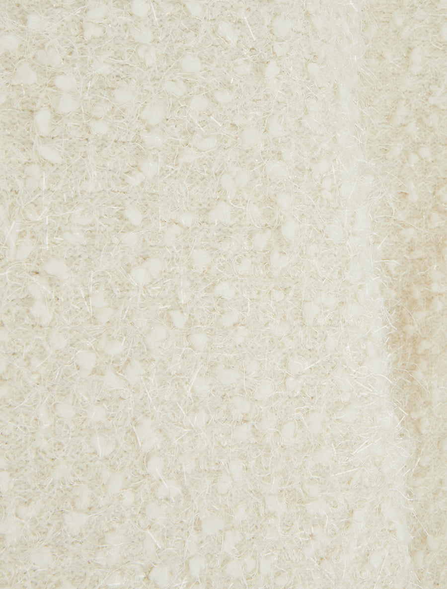 Pull droit en maille duveteuse irisée - Crème - 3