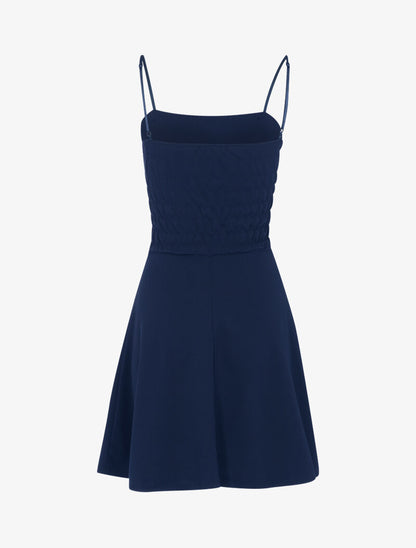 Robe patineuse à détails style marinière - Marine - 2