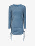 Robe irisée à bords retroussables - Bleu - 4
