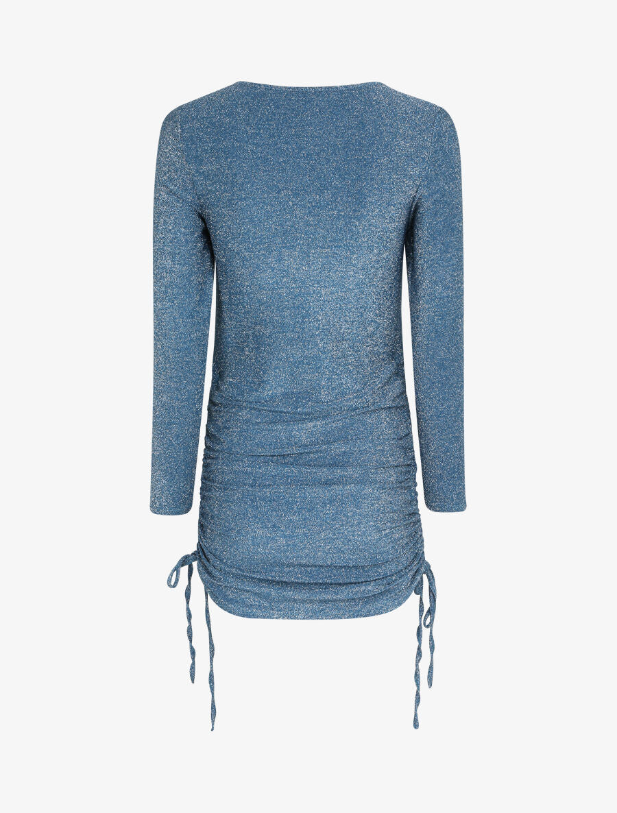 Robe irisée à bords retroussables - Bleu - 2