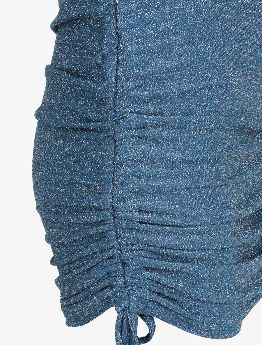 Robe irisée à bords retroussables - Bleu - 3