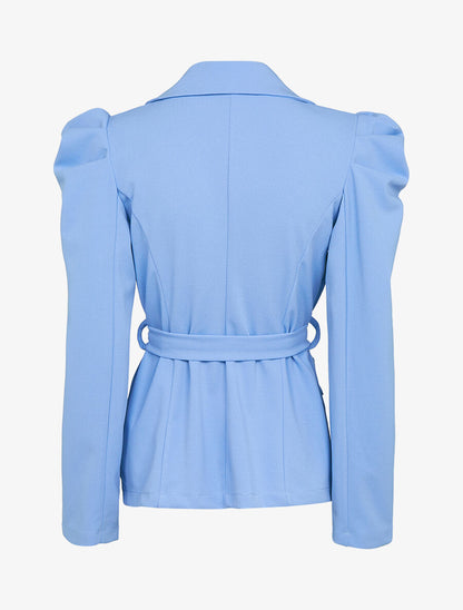Veste cintrée à manches gigot - Bleu ciel - 2